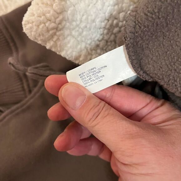 Gap Faux Sherpa Collar Aviator Pilot Biker Moto Double Breasted Button Jacket - Picture 14 of 16